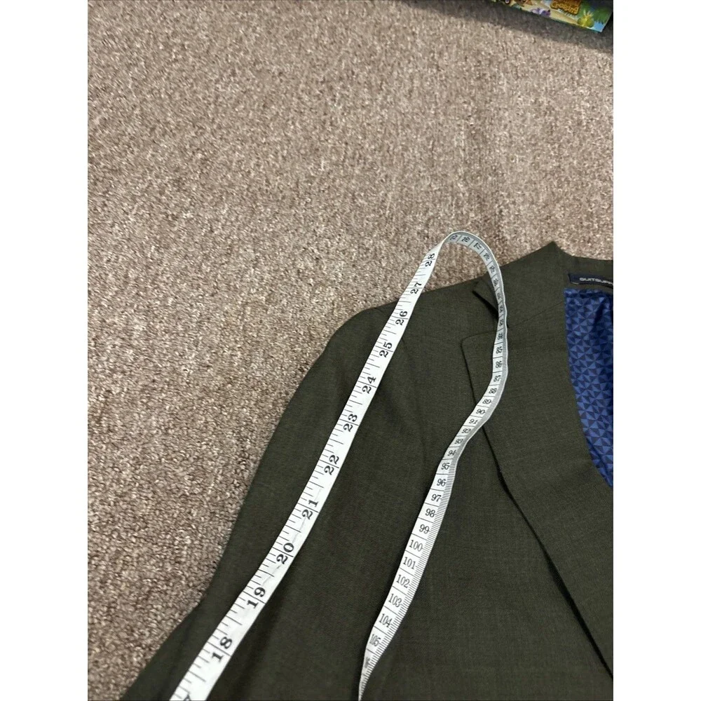 SUITSUPPLY Lazio Green Wool Blazer Sport Coat Jacket 32R Plus Pants 31x31 - Picture 5 of 16